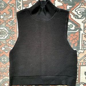 Free People Ribbed Mock turtle neck Sweater Vest